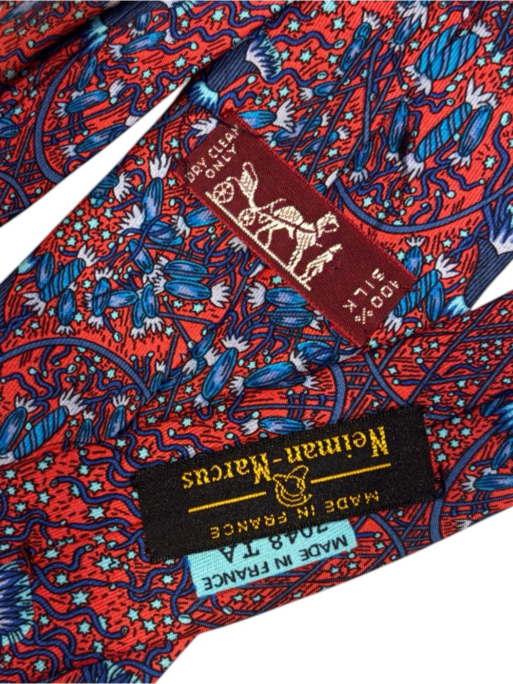 HERMÈS silk tie